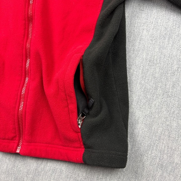 The North Face Jacket Boys Large 14/16 Red Full Zip Fleece Mock Neck Hiking Coat - Picture 7 of 13